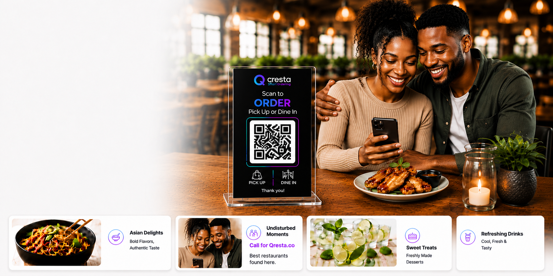 QResta phone scanning QR code